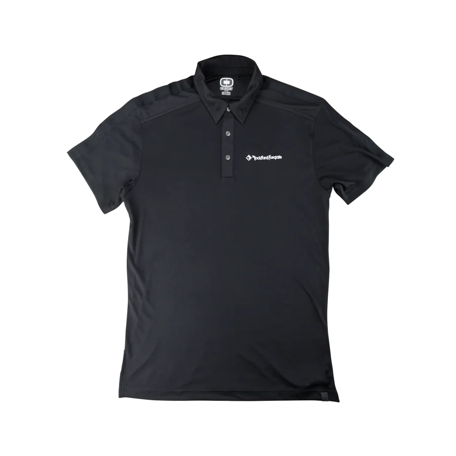 Black Polo w/ White Rockford Fosgate Logo (L)