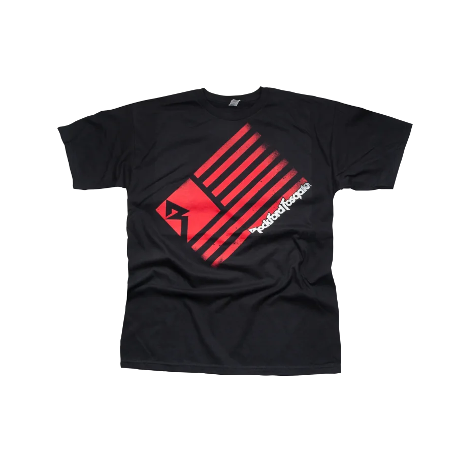 Black T-Shirt w/ Red Flag Graphic (M)