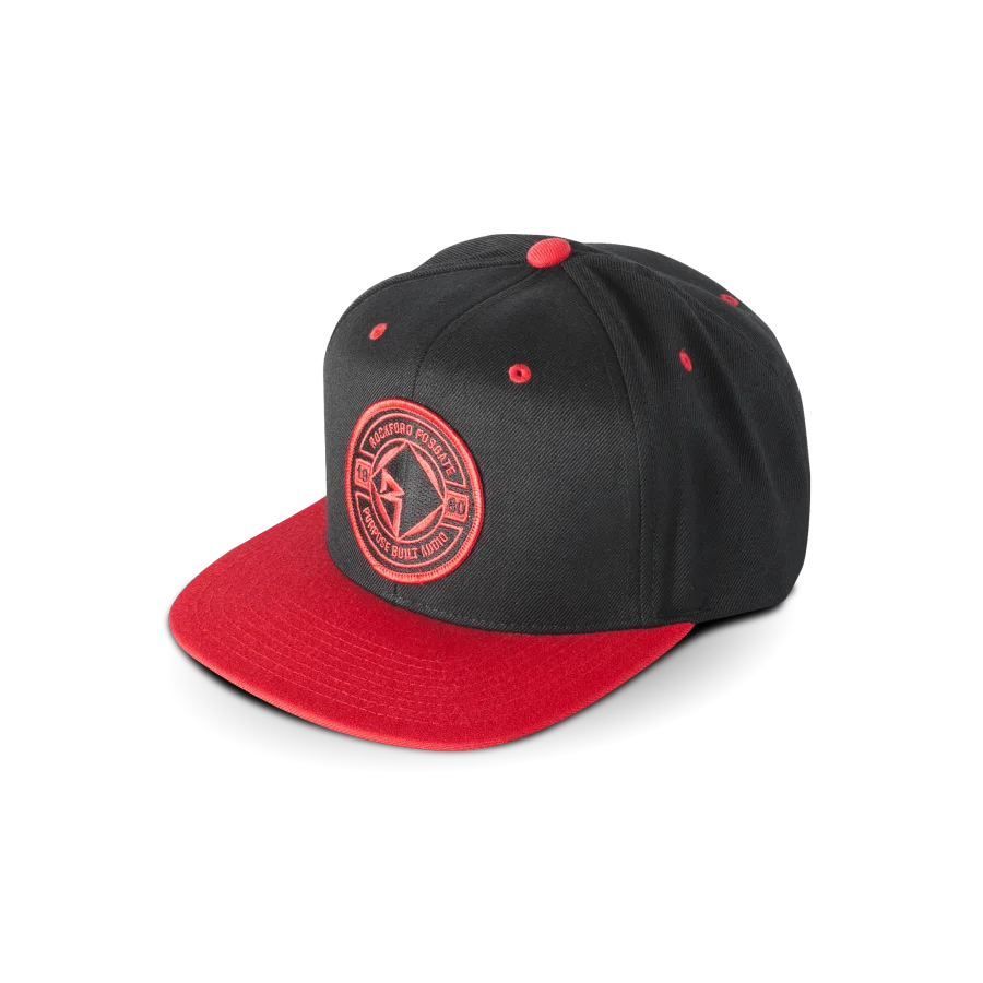 Black Hat w/ Red & Black RF Patch (one size)