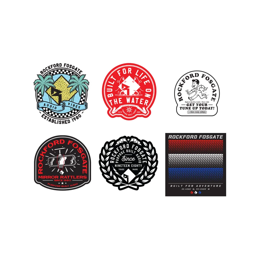 Sticker Pack w/ Assorted Sizes (6 Pack)