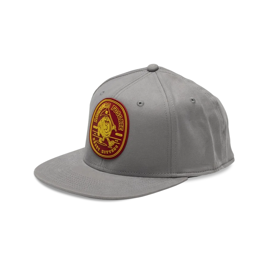 Grey Snapback Flex/ Woven Sewn on Patch