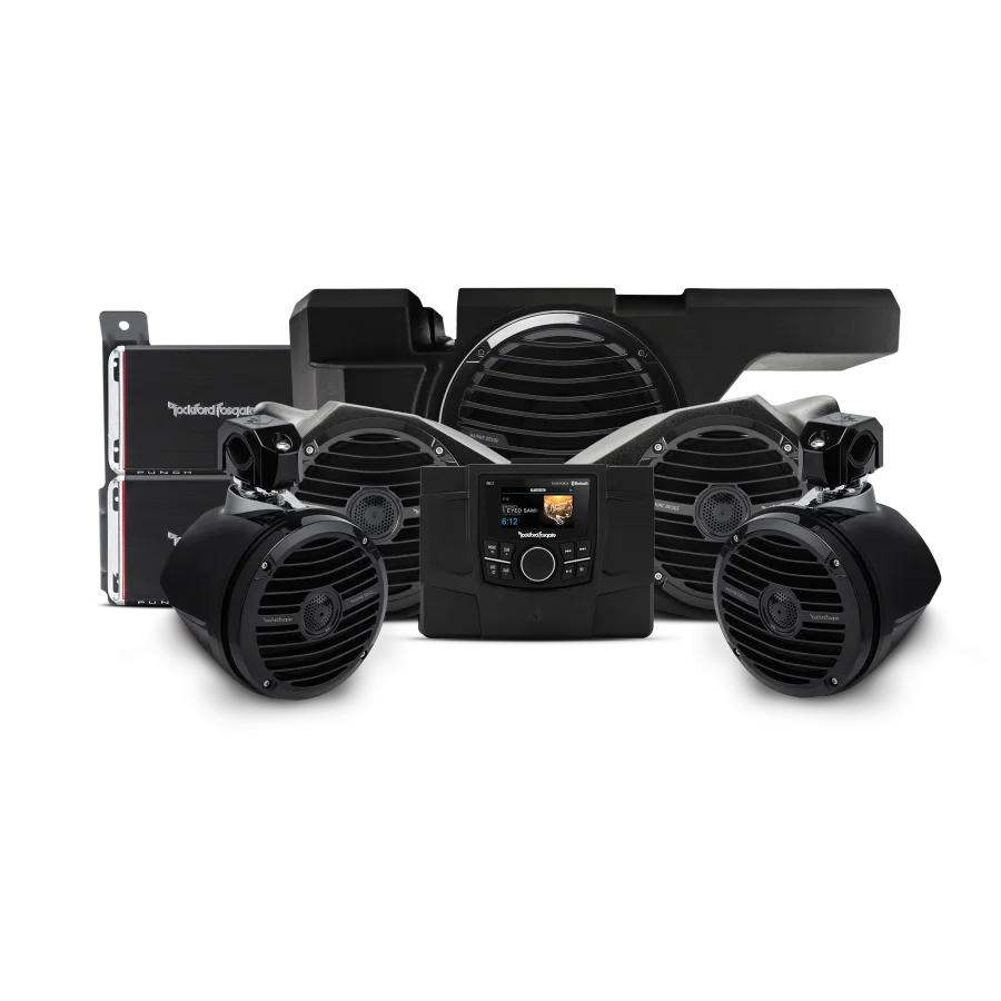 RZR Stage 4: 600 Watt stereo, front and rear speaker, and subwoofer kit for 2014-2018 Polaris® RZR® models (Gen-1)