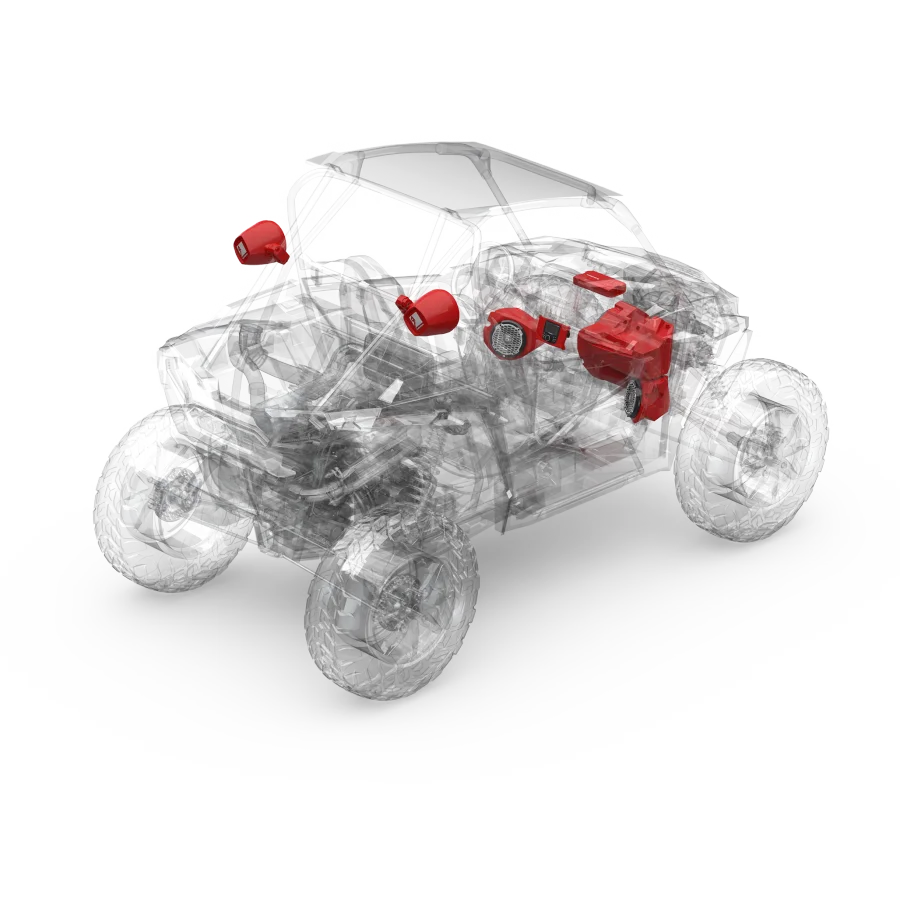 RZR Stage 5: 1,000 Watt Stereo, Front and Rear Speaker, and Subwoofer Kit for Select Polaris® RZR® Models (Gen-2)