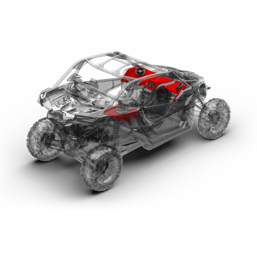 X3 Stage 3: 400 watt stereo, front speaker, and subwoofer kit for 2017-2018 Maverick X3 models (Gen-1)