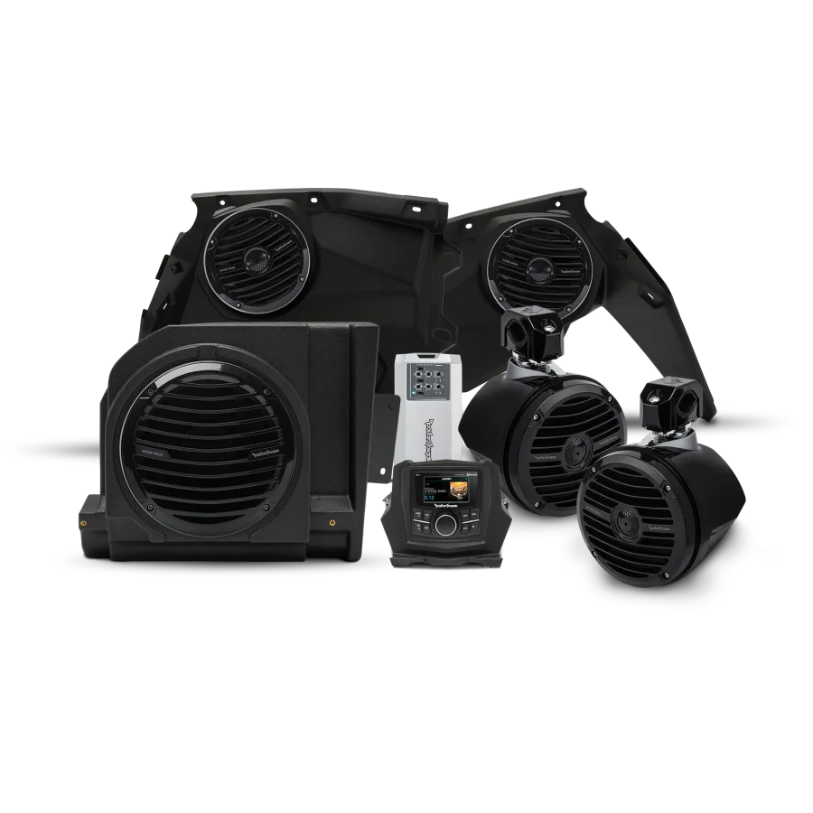 X3 Stage 4: 400 watt stereo, front speaker, subwoofer, & rear speaker kit for 2017-2018 Maverick X3 models (Gen-1)