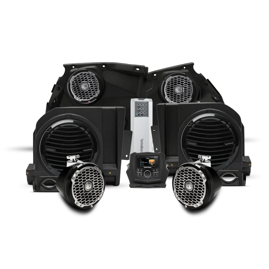 X3 Stage 5: 1000 watt stereo, front speaker, subwoofer, & rear speaker kit for 2017-2018 Maverick X3 models (Gen-1)